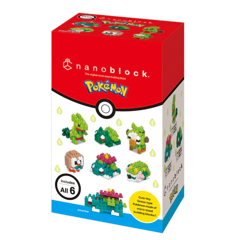 Nanoblock: Pokemon - Grass Set (Display)