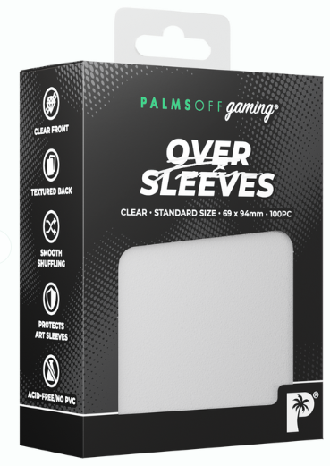 Palms Off: Premium Over Sleeves - Standard Size 100pc - Clear