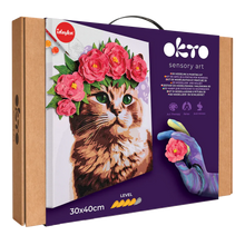 Okto 3D Modeling+Painting Kit 30x40cm - Cat in a Flower Crown