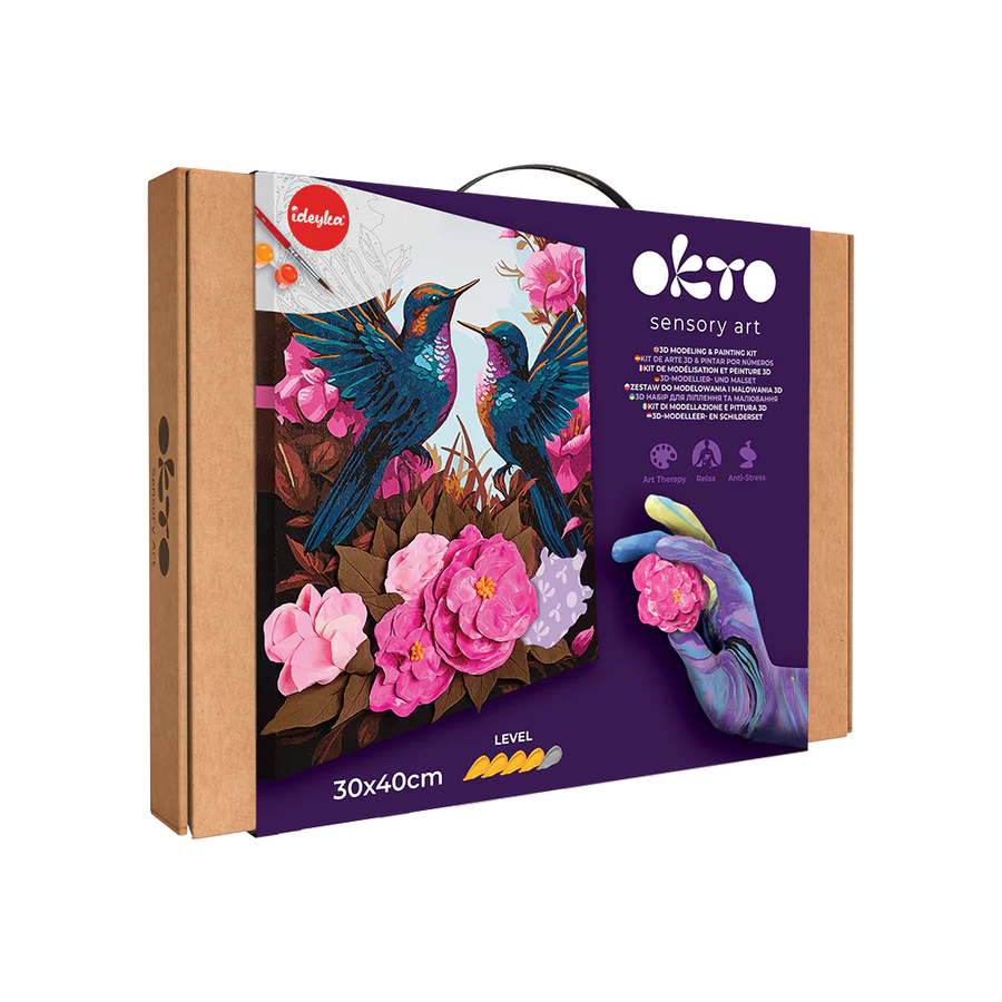 Okto 3D Modeling+Painting Kit 30x40cm - Hummingbirds in Love