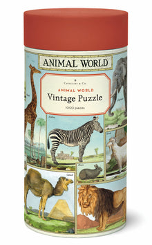 Cavallini Vintage Puzzle: Animal World 1000pc