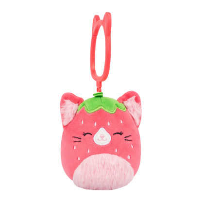 Squishmallows: 3.5" Clip-Ons Olma the Strawberry Cat