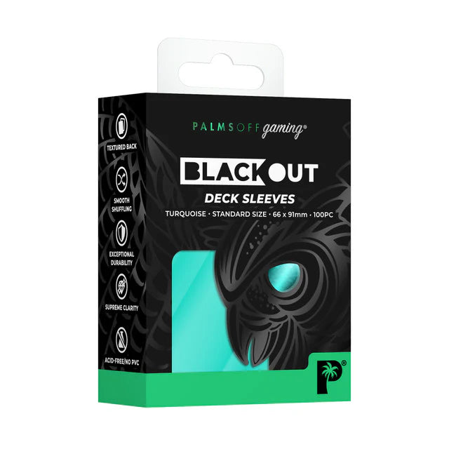 Palms Off: Blackout Deck Sleeves - Standard 100pc - Turquoise
