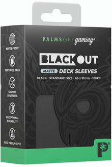 Palms Off: Blackout Deck Sleeves - Standard 100pc - Matte Black