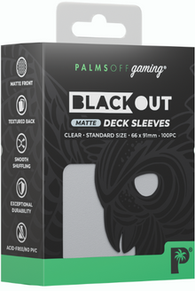 Palms Off: Blackout Deck Sleeves - Standard 100pc - Matte Clear