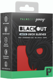 Palms Off: Blackout Deck Sleeves - Standard 100pc - Matte Red