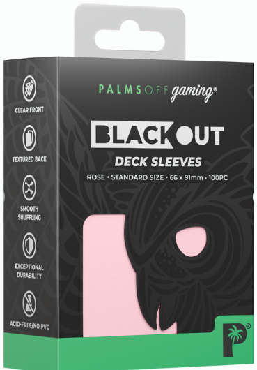 Palms Off: Blackout Deck Sleeves - Standard 100pc - Rose