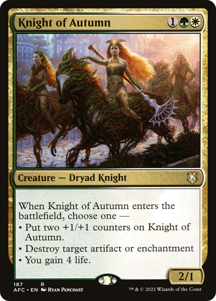 Knight of Autumn [Dungeons & Dragons: Adventures in the Forgotten Realms Commander]