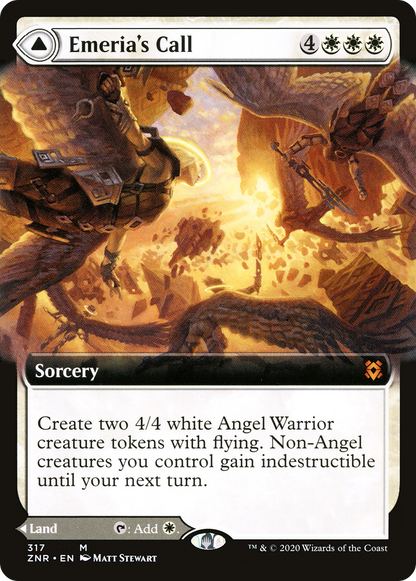 Emeria's Call // Emeria, Shattered Skyclave (Extended Art) [Zendikar Rising]