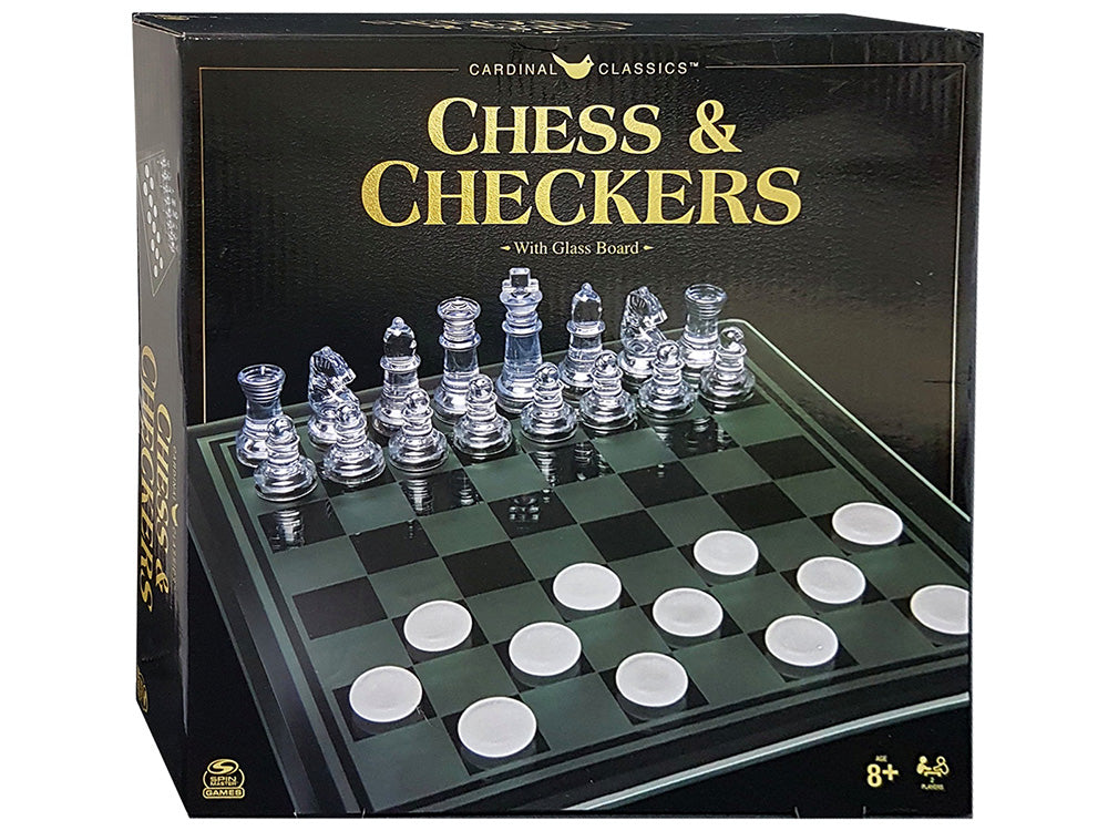 Cardinal Classics: Chess & Checkers with Glass Board