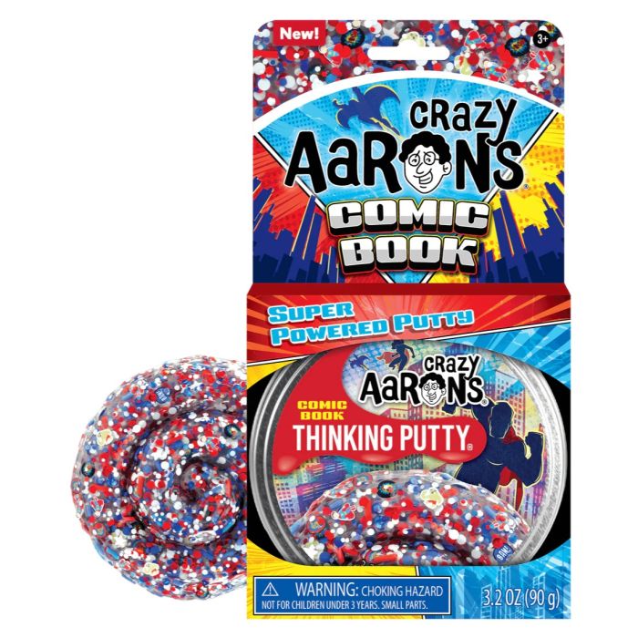 Crazy Aaron's Thinking Putty: 4" Comic Book Tin