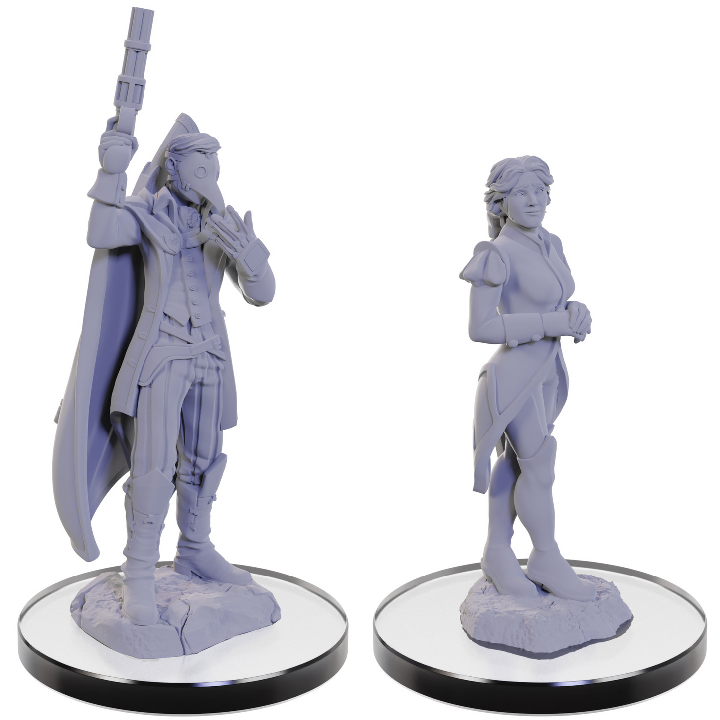 Critical Role Unpainted Miniatures: Percival & Cassandra de Rolo