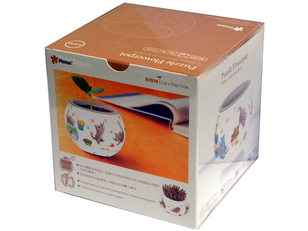 3D Flowerpot: Cat's Playtime