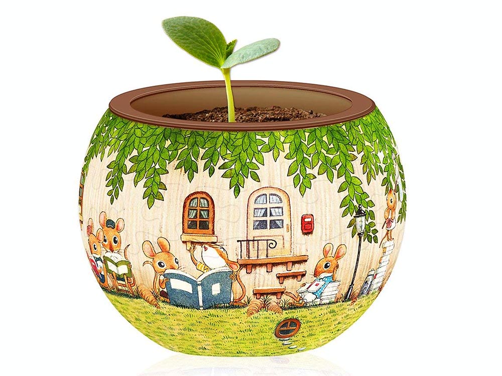 3D Flower Pot: Happy Reading