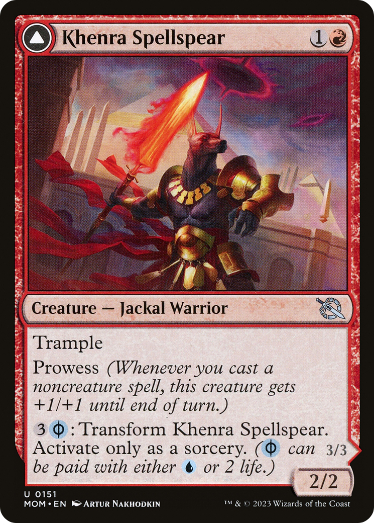 Khenra Spellspear // Gitaxian Spellstalker [March of the Machine]