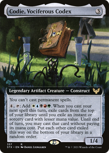 Codie, Vociferous Codex (Extended Art) [Strixhaven: School of Mages]