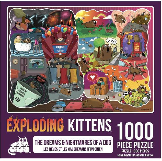 Exploding Kittens: Puzzle - The Dreams & Nightmares of a Dog 1,000 pieces