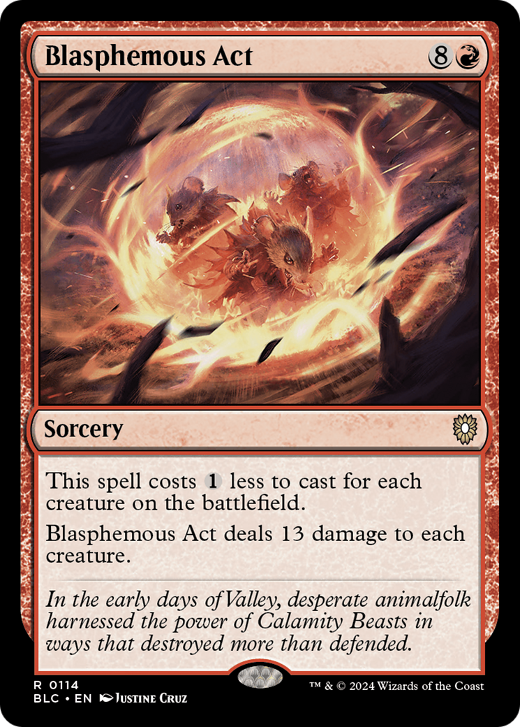 Blasphemous Act [Bloomburrow Commander]