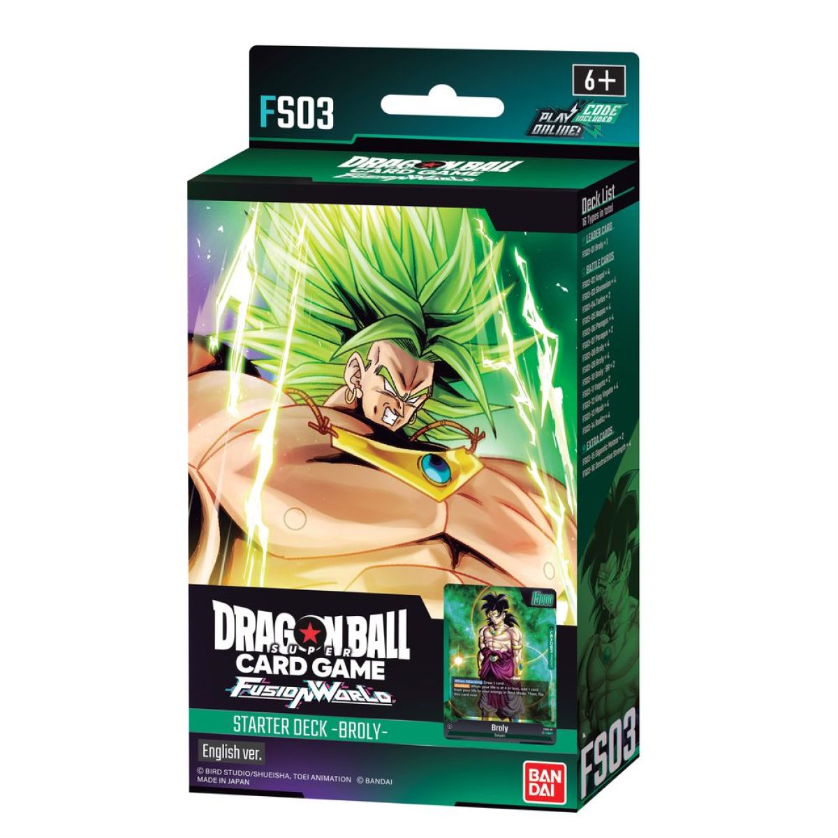 Dragon Ball Super Card Game Fusion World Starter Deck - Broly FS03