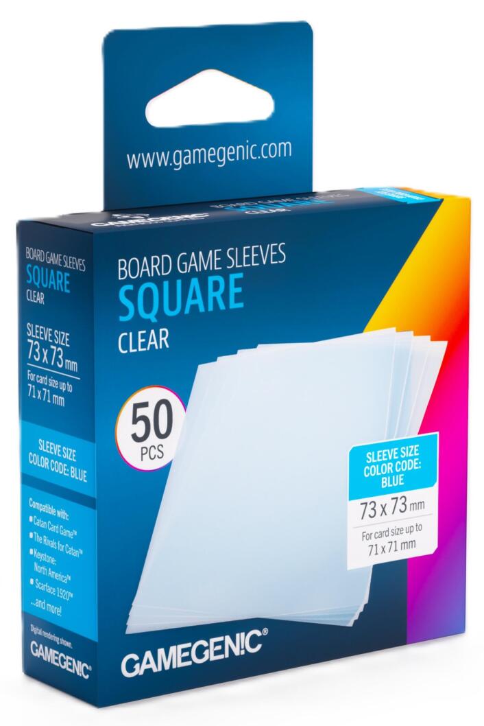 Gamegenic: Prime Board Game Sleeves: Size Code blue (73mm x 73mm) (50)