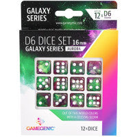 Gamegenic: Galaxy Series Dice 16mm D6 - Aurora