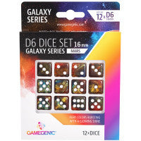 Gamegenic: Galaxy Series Dice 16mm D6 - Mars