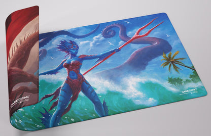 Gamegenic: MTG Reality Fracture Double-sided Playmat - Kiora of Salt and Sand/Kiora of Fire and Ashes