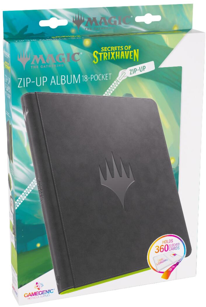 Gamegenic: Secrets of Strixhaven Zip-Up Album 18-Pocket - Black/Green