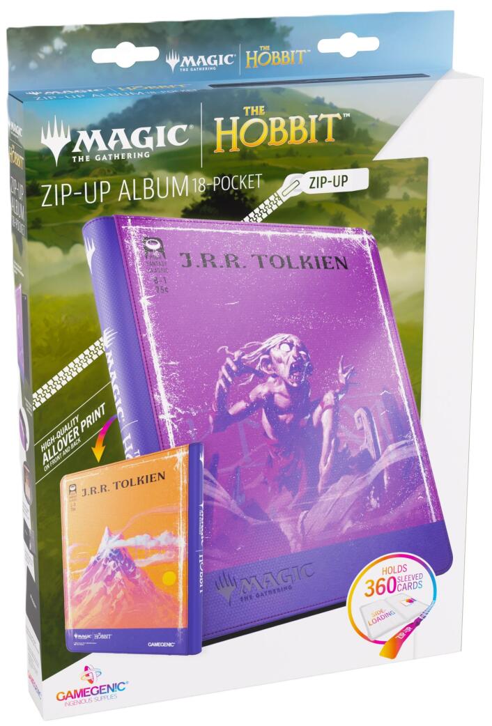 Gamegenic: MTG The Hobbit - Zip-Up Album 18-Pocket - Gollum, Riddle Master/The Lonely Mountain