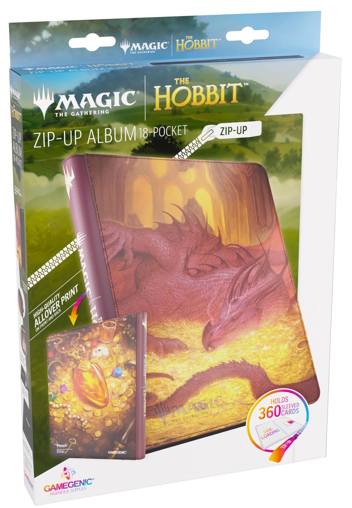 Gamegenic: MTG The Hobbit - Zip-Up Album 18-Pocket - Smaug's Mox Amber