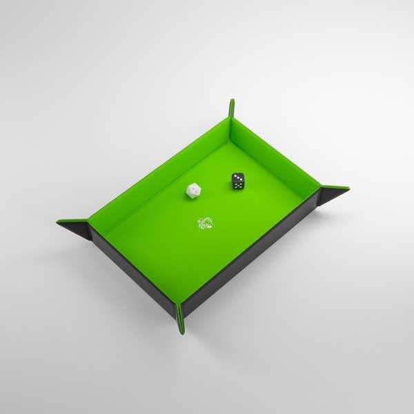 Gamegenic: Rectangular Magnetic Dice Tray - Black/Green