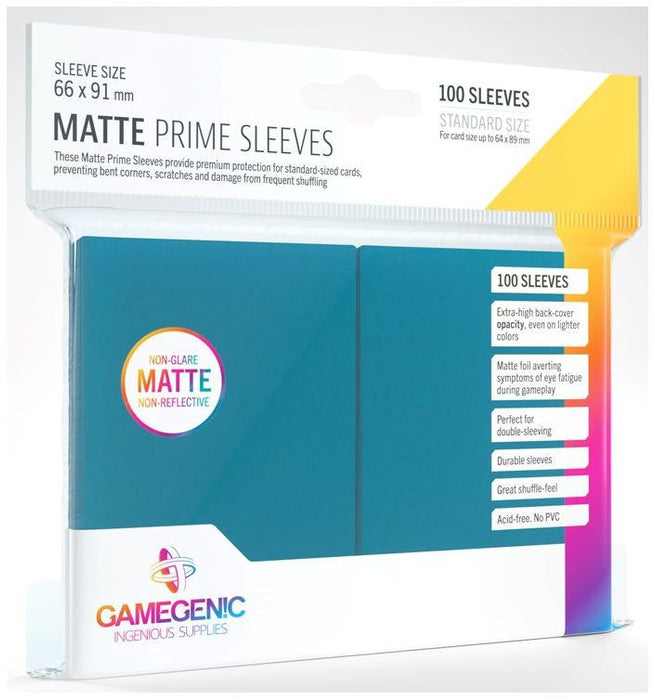 Gamegenic: Matte Prime 100ct Blue Sleeves (66x91mm)