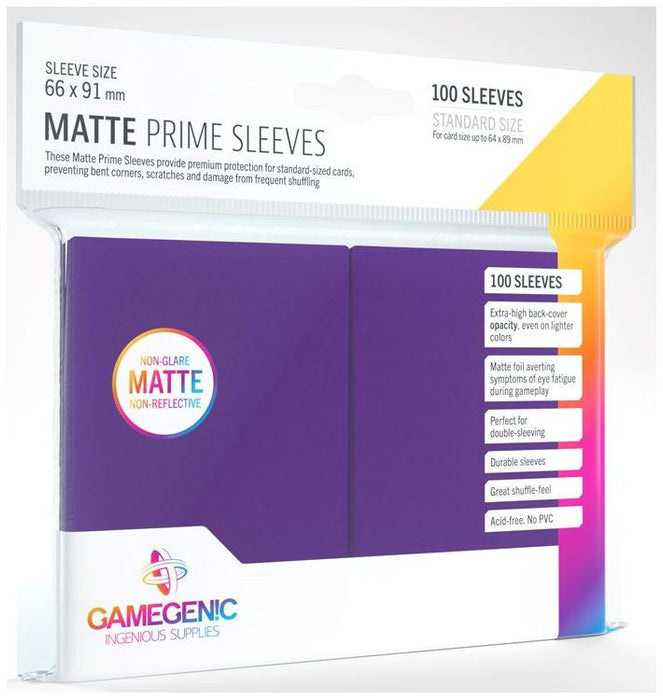 Gamegenic: Matte Prime 100ct Purple Sleeves (66x91mm)