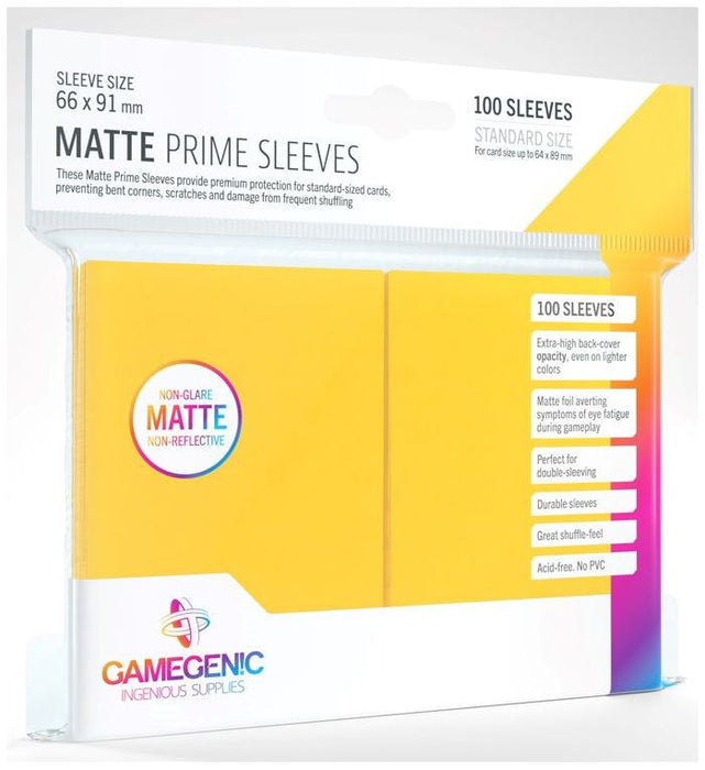 Gamegenic: Matte Prime 100ct Yellow Sleeves (66x91mm)