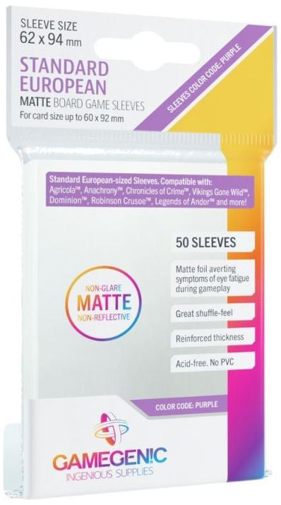 Gamegenic: Matte Board Game Sleeves (62x94mm)