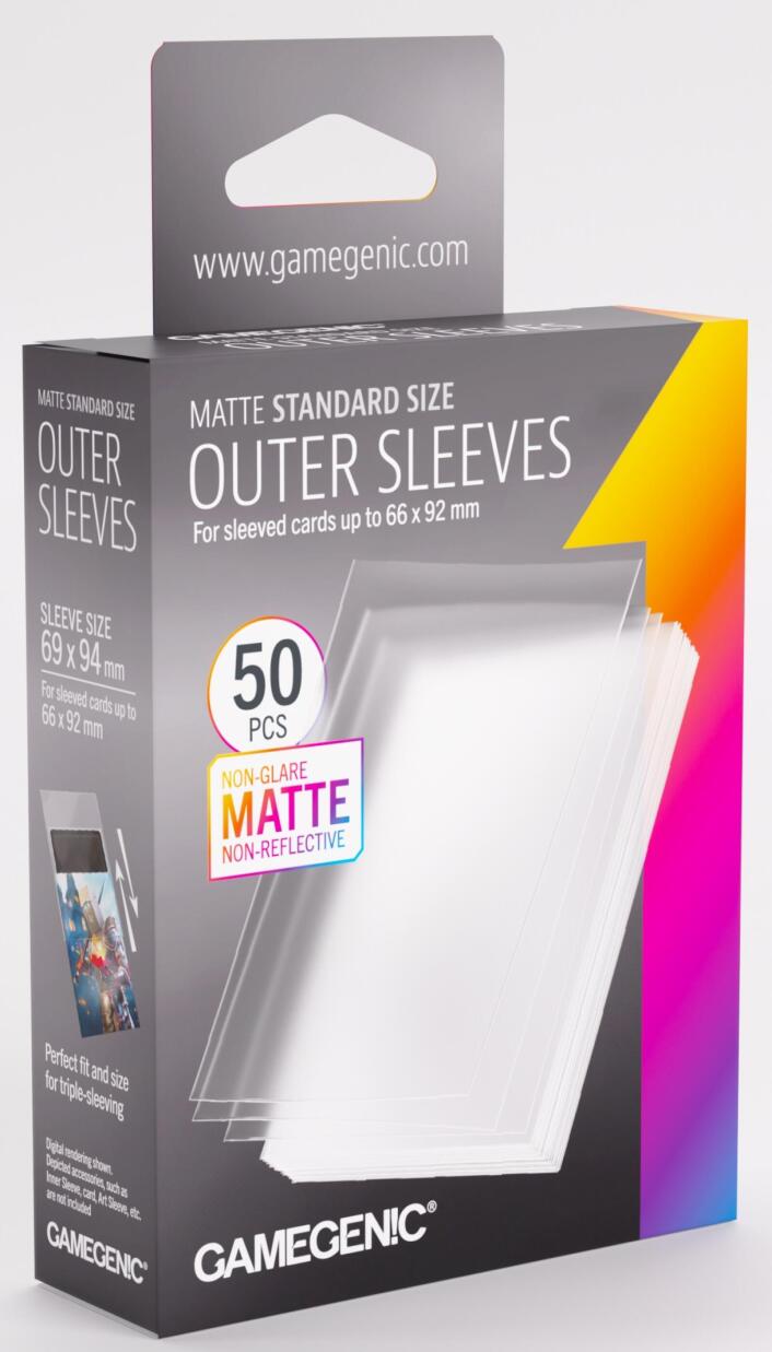 Gamegenic: Prime Matte Outer Sleeves (69mm x 94mm) - Clear