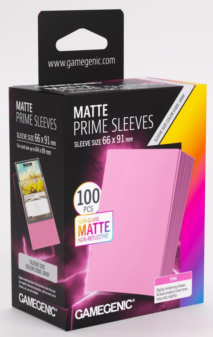 Gamegenic: Matte Prime 100ct Pink Sleeves (66x91mm)