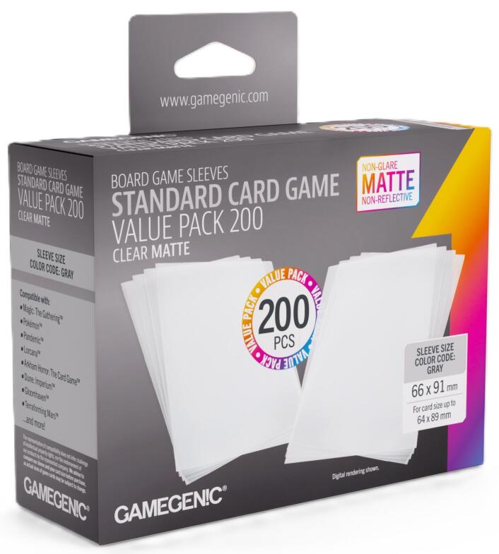 Gamegenic: Matte Clear Sleeves 200pk