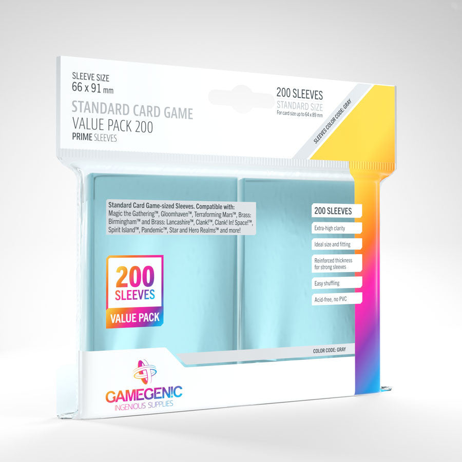 Gamegenic: Prime 200ct Clear Sleeves (66mm x 91mm)