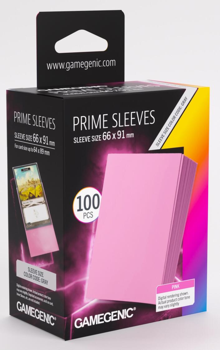 Gamegenic: Prime Card Sleeves - Standard Size (66mm x 91mm) - Pink