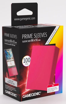 Gamegenic: Prime Card Sleeves - Standard Size (66mm x 91mm) - Red