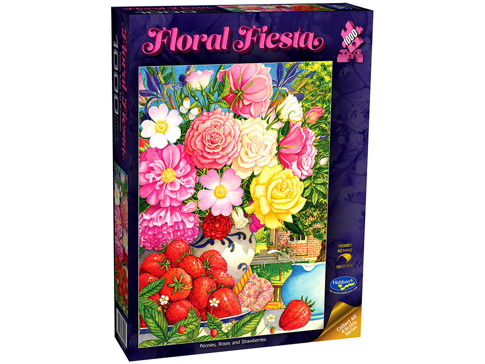 Holdson: Floral Fiesta Peonies & Strawberries 1000pc