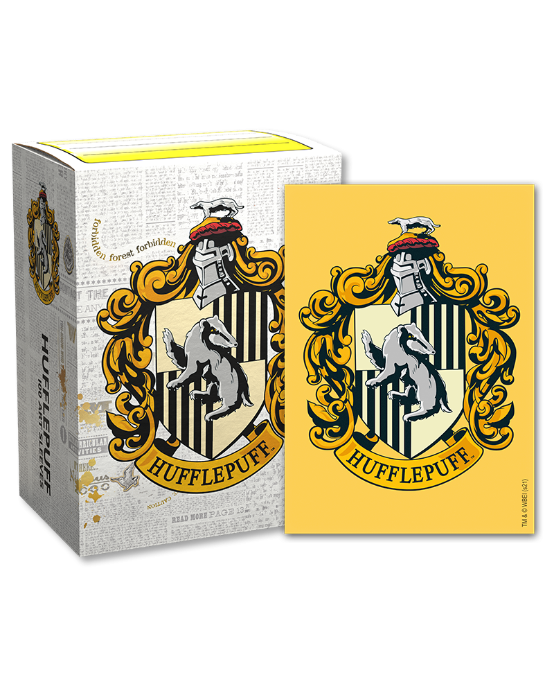 Dragon Shield: Brushed Art Sleeves (100) Hufflepuff