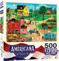 Masterpieces: Americana by Bob Pettis After the Chores Ez Grip Puzzle 500pc