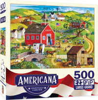 Masterpieces: Americana by Bob Pettis School Days Ez Grip Puzzle 500pc
