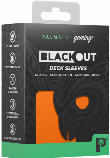 Palms Off: Blackout Deck Sleeves - Standard 100pc - Orange