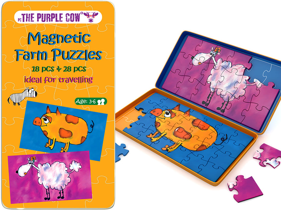 Purple Cow: Magnetic Farm Puzzles