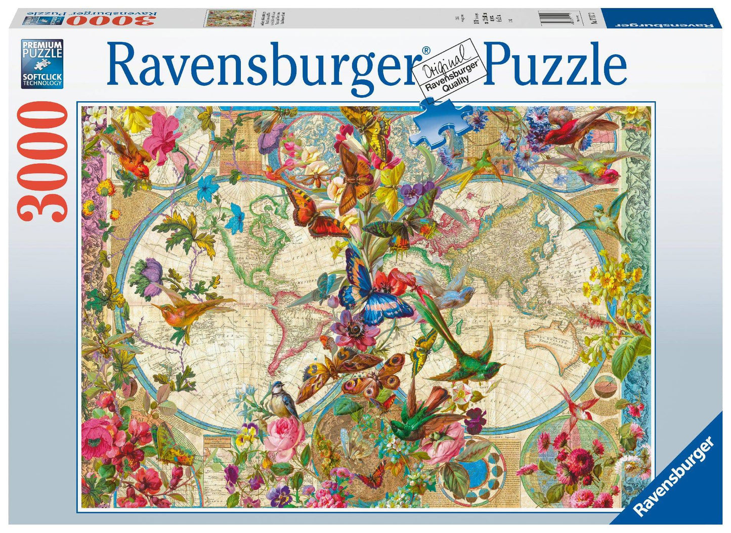 Ravensburger: Flora and Fauna World Map 3000pc