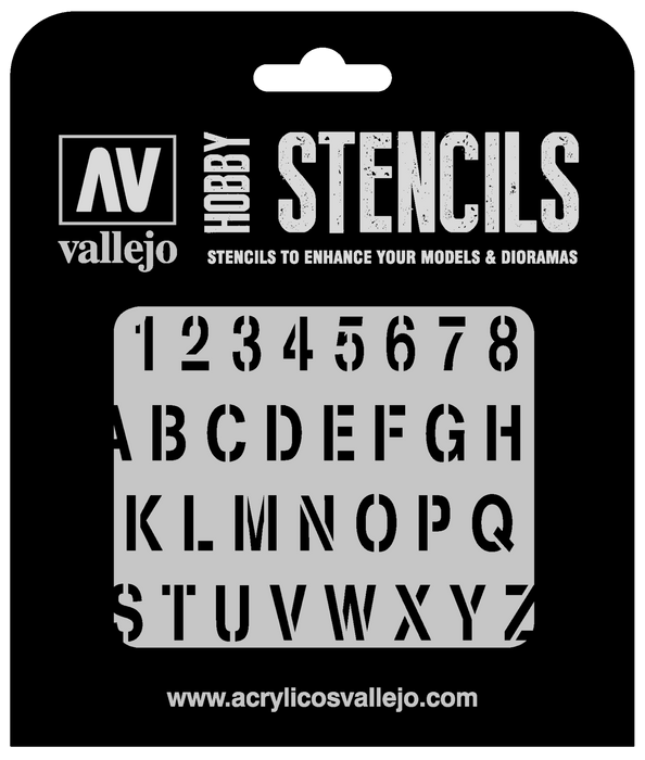 Vallejo: Stencil - Stamp Font