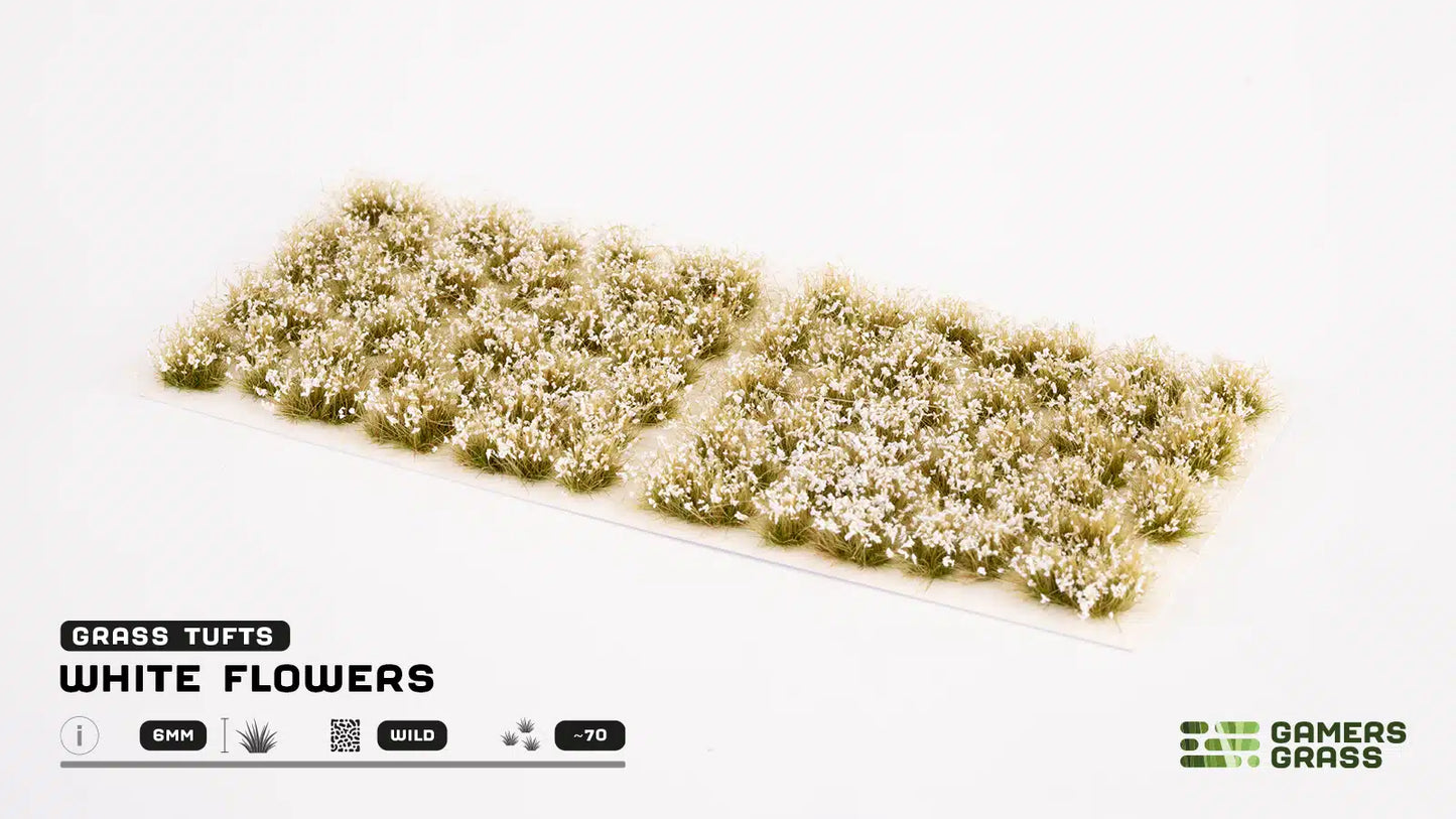 Gamers Grass: White Flowers 6mm